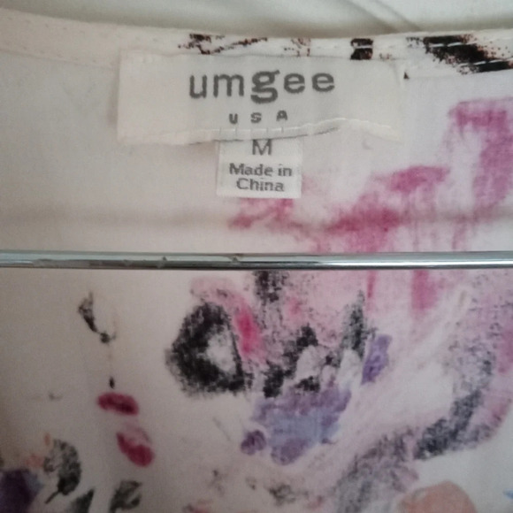 Umgee Bright Floral Bell Sleeve Flowy Romper Cotton Blend Size Medium - Picture 11 of 12